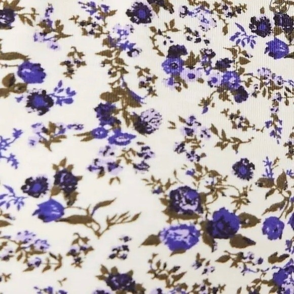 NWT Free People Kaya Floral Cutout Long Sleeve Bodysuit Cream & Purple Size XS - Picture 9 of 16